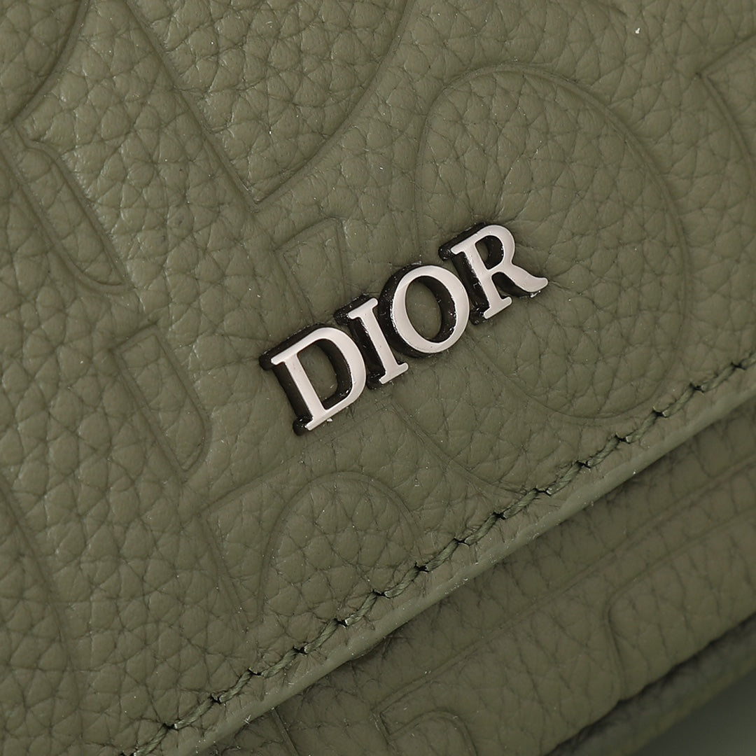 Dior Safari Messenger Bag Khaki Green CD Diamond Canvas Crossbody