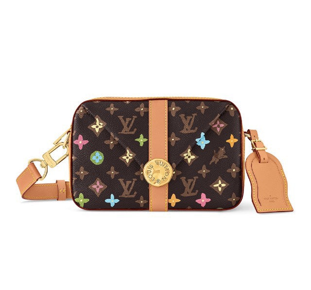 Louis Vuitton Monogram Multicolore Canvas Crossbody Bag with Leather Trim