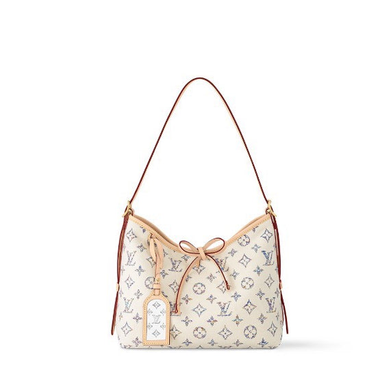 Louis Vuitton Carryall MM Monogram Canvas Handbag - Cream/Blue