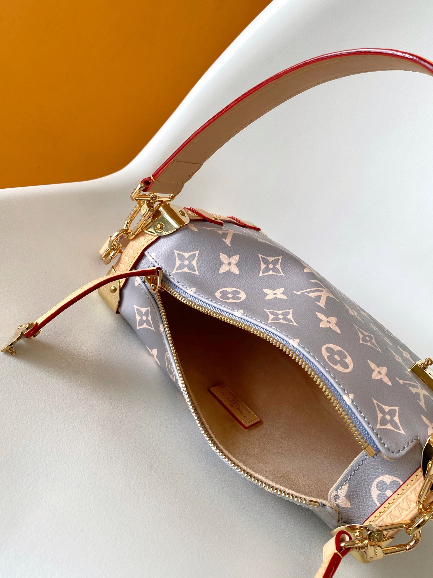 Louis Vuitton Side Trunk PM Monogram Denim Handbag - Blue/Grey