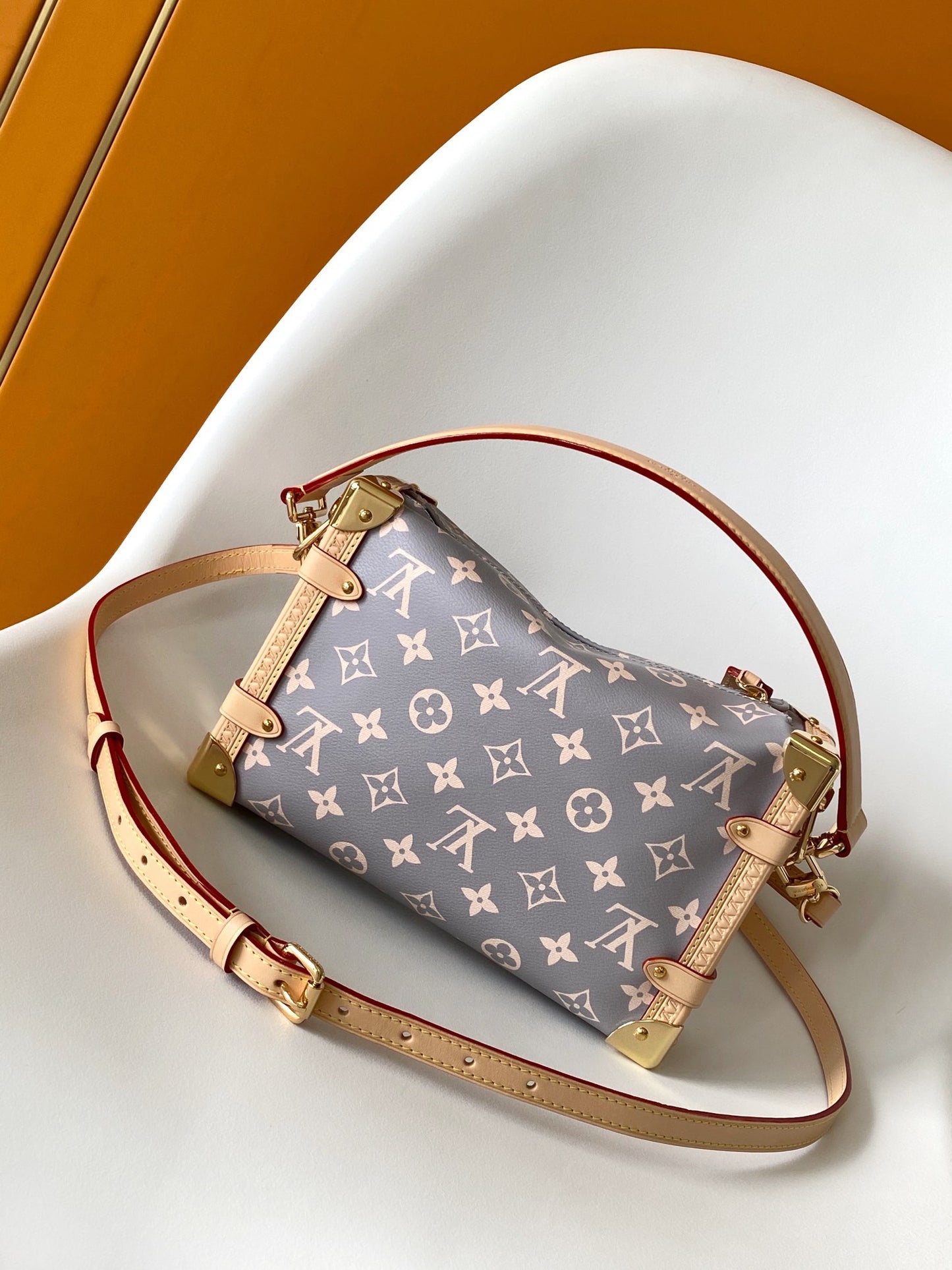 Louis Vuitton Side Trunk PM Monogram Denim Handbag - Blue/Grey