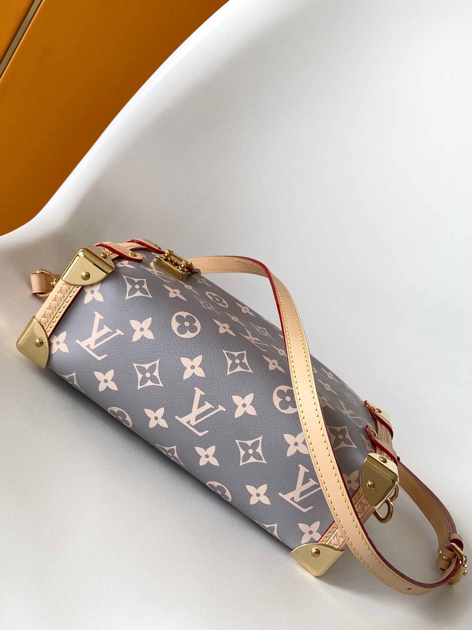 Louis Vuitton Side Trunk PM Monogram Denim Handbag - Blue/Grey