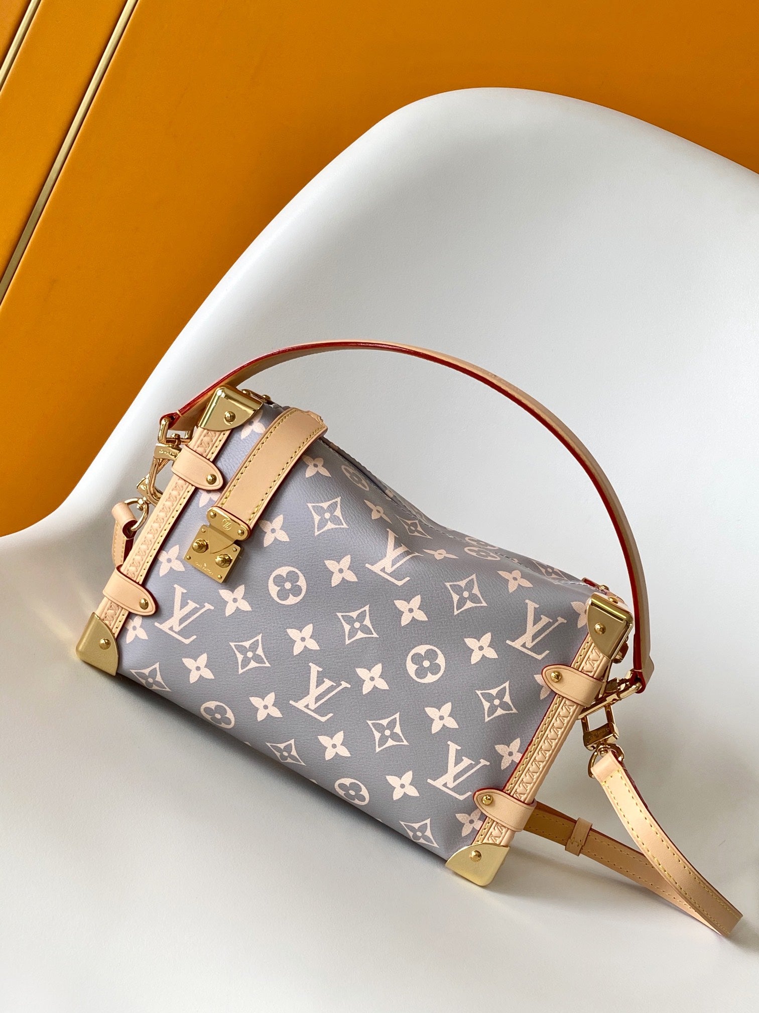 Louis Vuitton Side Trunk PM Monogram Denim Handbag - Blue/Grey