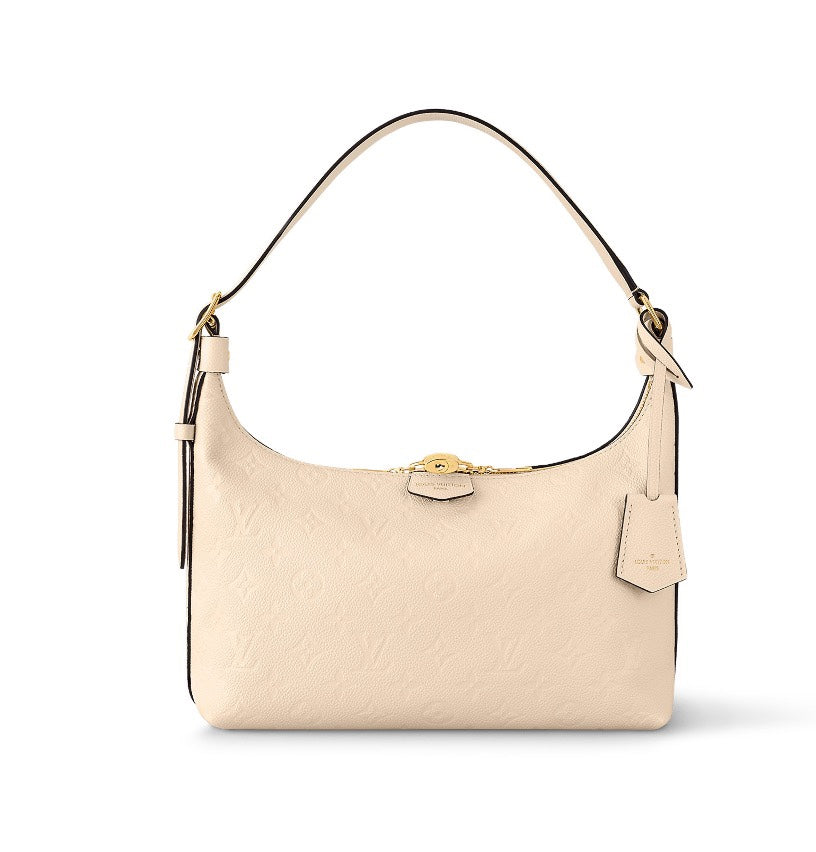 Louis Vuitton Bagatelle Monogram Empreinte Leather Shoulder Bag - Cream