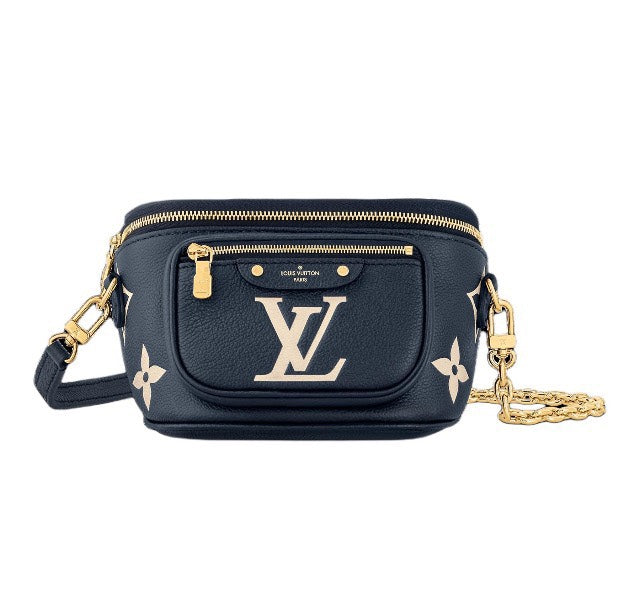Louis Vuitton High Rise Bumbag Monogram Empreinte Navy Nacre