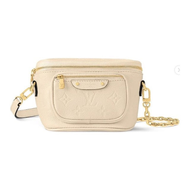 Louis Vuitton Monogram Empreinte Bumbag - Cream Leather Crossbody Bag