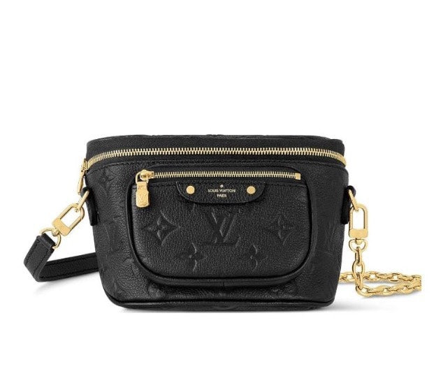Louis Vuitton High Rise Bumbag - Monogram Empreinte Leather - Noir
