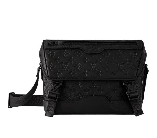 Louis Vuitton Messenger Bag - Monogram Shadow Leather - Black Crossbody