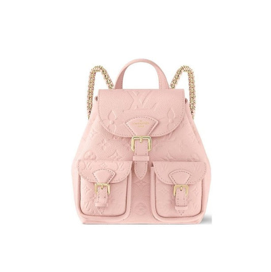 Louis Vuitton Montsouris Backpack BB - Monogram Empreinte Leather - Pink