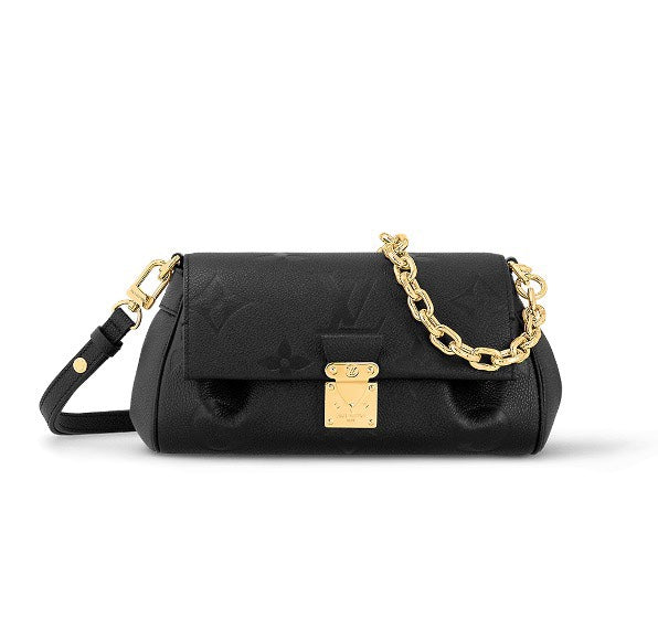 Louis Vuitton Diane Monogram Empreinte Leather Shoulder Bag - Black