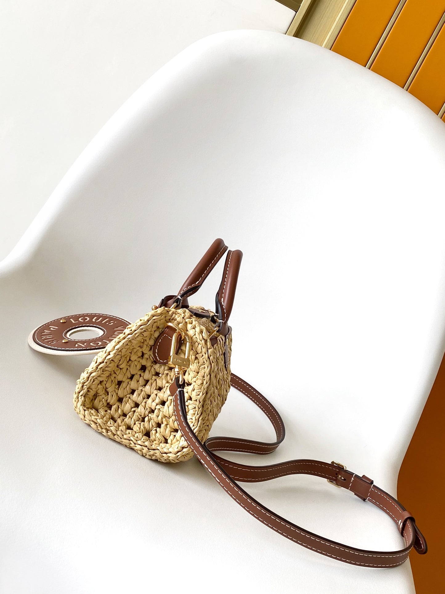 Louis Vuitton Papillon BB Raffia Handbag - Natural & Brown