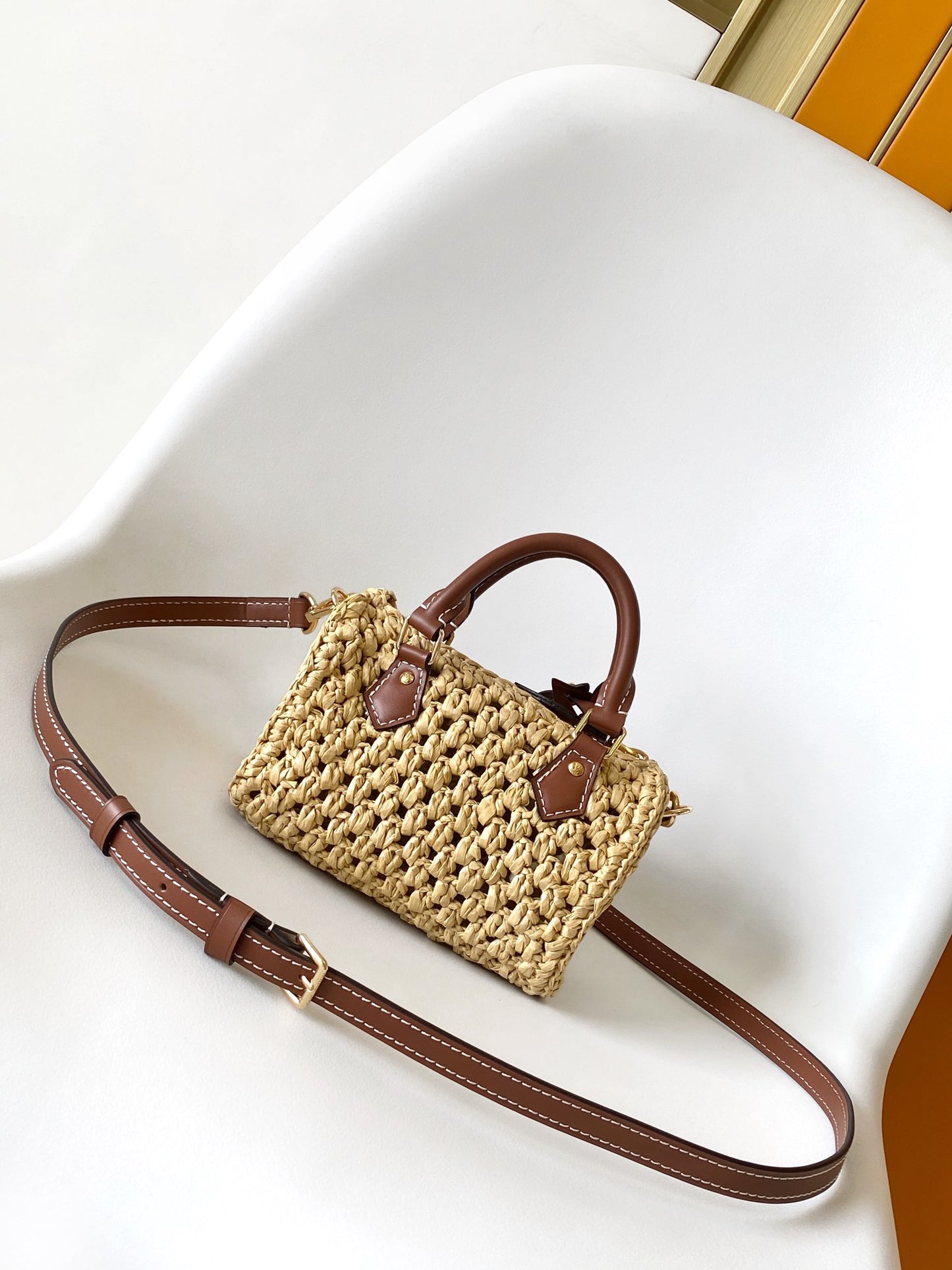 Louis Vuitton Papillon BB Raffia Handbag - Natural &amp; Brown