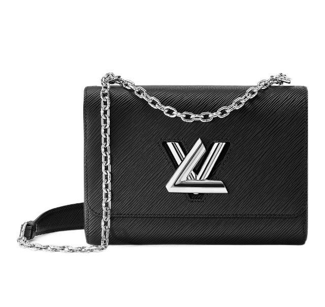 Louis Vuitton Twist MM Epi Leather Handbag - Noir with Silver Hardware