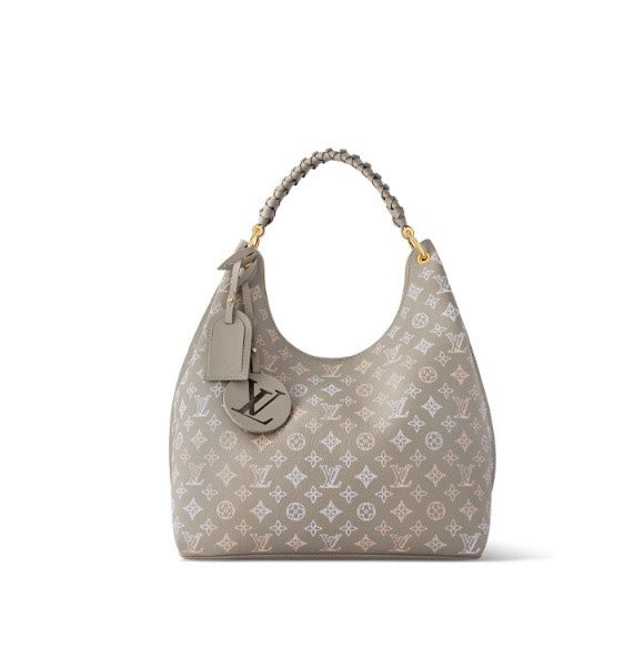 Louis Vuitton Carmel Hobo Bag Mahina Perforated Leather Galet