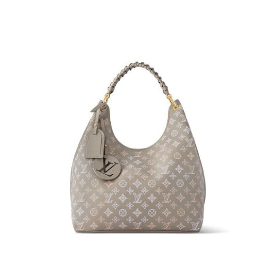Louis Vuitton Carmel Hobo Bag Mahina Perforated Leather Galet