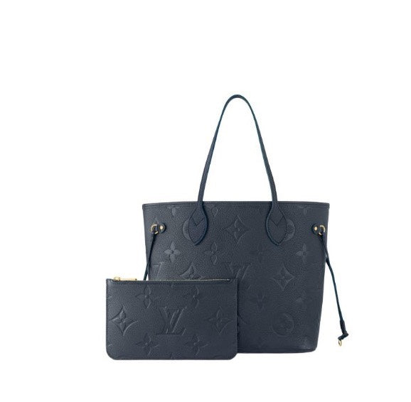 Louis Vuitton Neverfull MM Monogram Empreinte Leather Tote Bag - Marine Navy