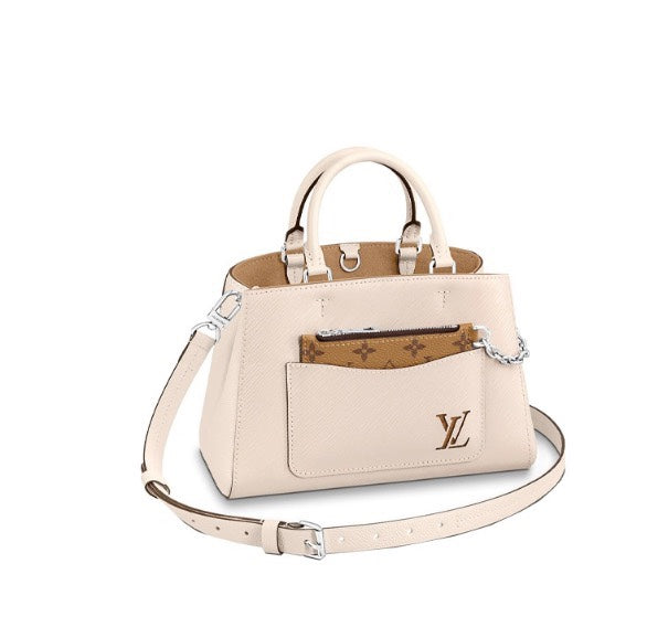 Louis Vuitton Marelle BB Quartz Epi Leather Handbag with Monogram Pouch