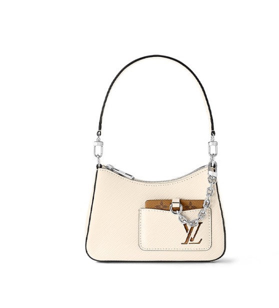 Louis Vuitton Buci Shoulder Bag Epi Leather Quartz Cream