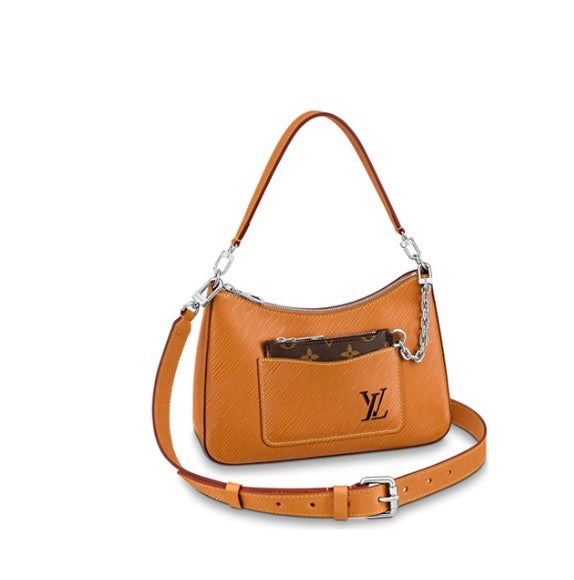 Louis Vuitton Marelle Handbag - Honey Gold Epi Leather with Monogram Pouch