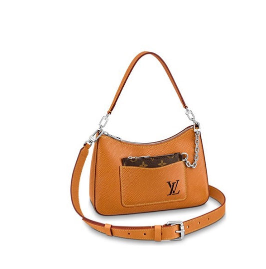 Louis Vuitton Marelle Handbag - Honey Gold Epi Leather with Monogram Pouch