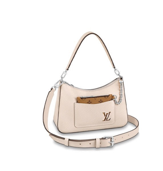 Louis Vuitton Marelle Quartz Epi Leather Shoulder Bag with Monogram Pouch