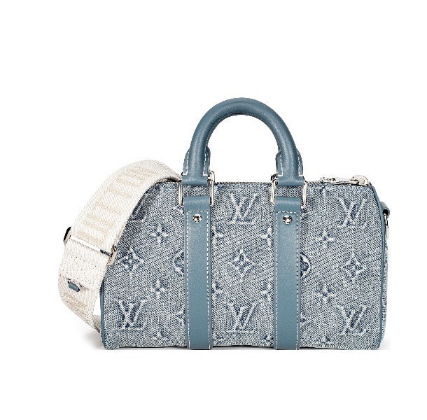 Louis Vuitton Speedy Bandoulière 25 Monogram Denim Blue Handbag