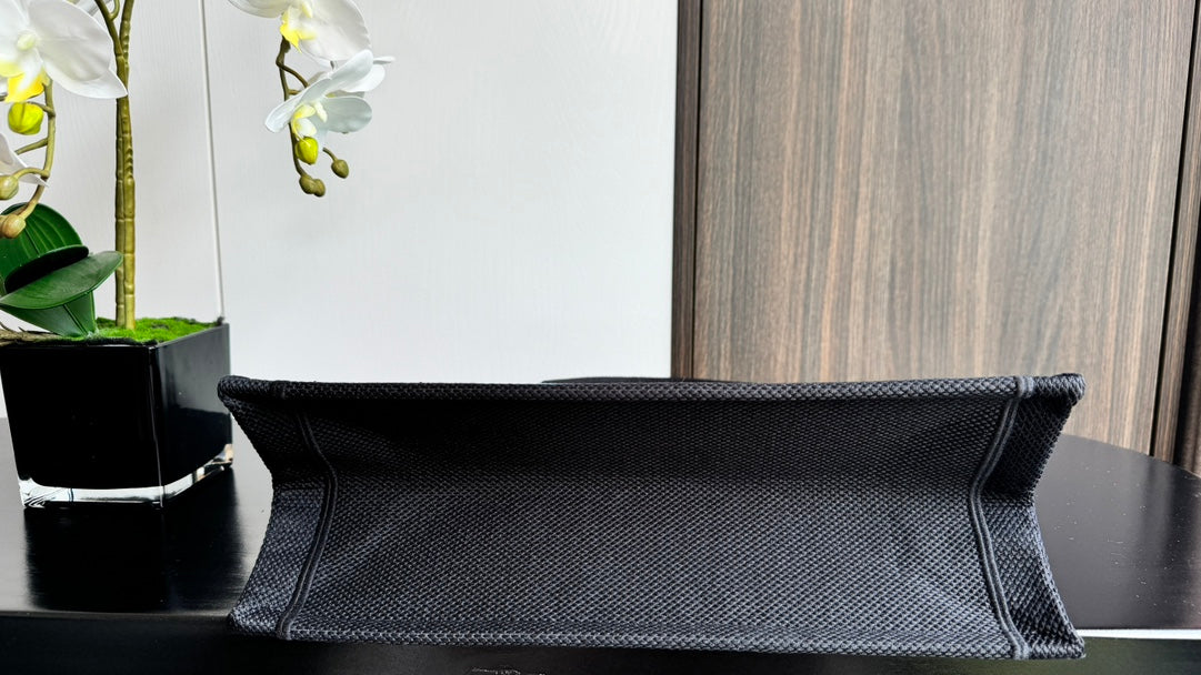 Christian Dior Medium Book Tote - Miss Dior Graffiti Yellow & Black Canvas