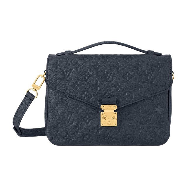 Louis Vuitton Pochette Métis Monogram Empreinte Leather Crossbody Bag - Navy Blue