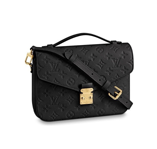 Louis Vuitton Pochette Métis Monogram Empreinte Leather Handbag - Black