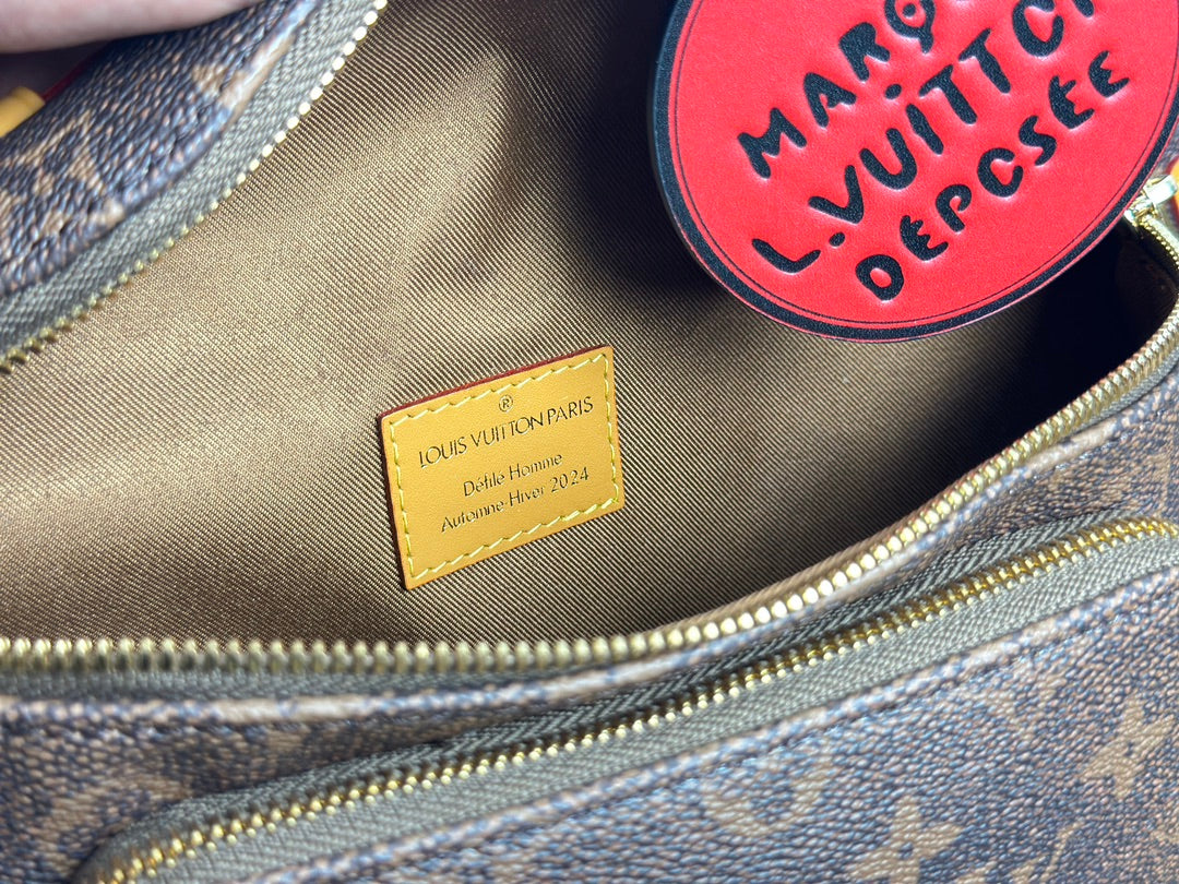 Louis Vuitton Monogram Canvas Bumbag with Red Marque Déposée Tag