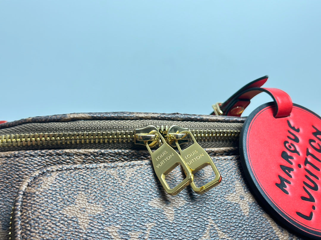 Louis Vuitton Monogram Canvas Bumbag with Red Marque Déposée Tag