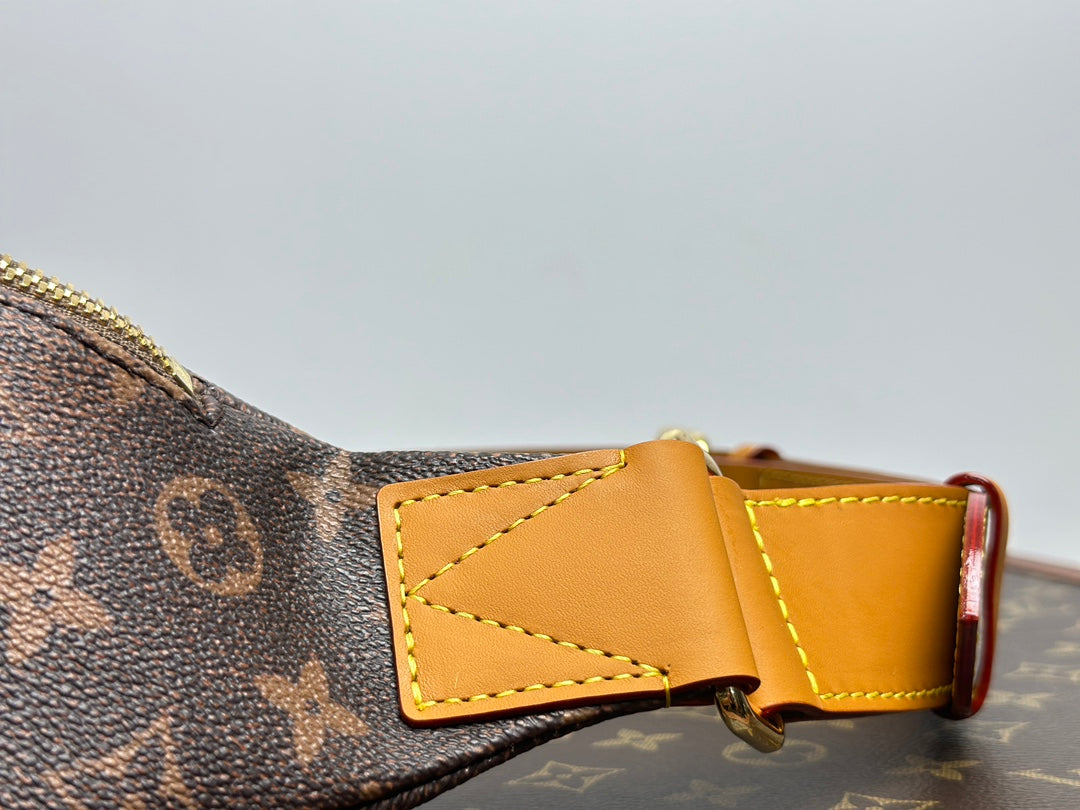Louis Vuitton Classic Brown Monogram Canvas Waist Bag with Red Hangtag