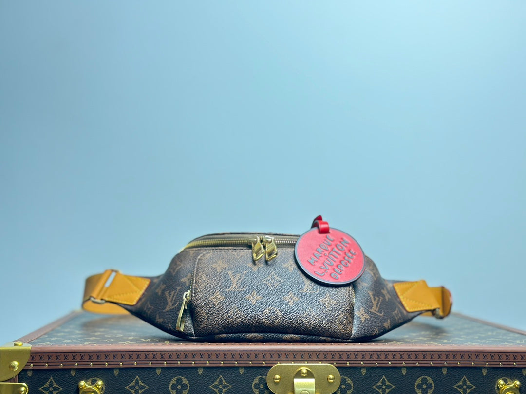Louis Vuitton Monogram Canvas Bumbag with Red Marque Déposée Tag