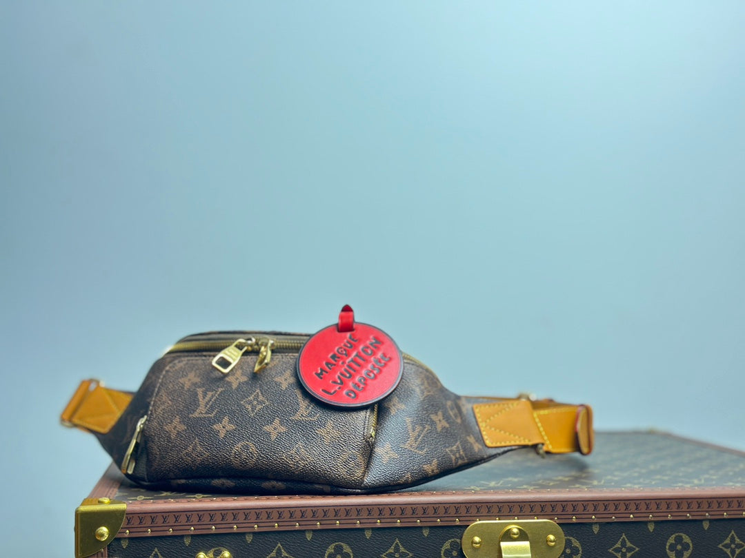 Louis Vuitton Monogram Canvas Bumbag with Red Marque Déposée Tag
