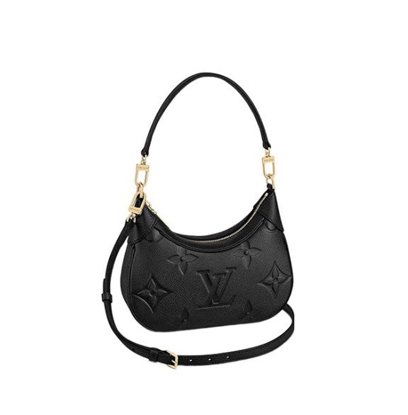 Louis Vuitton Bagatelle Monogram Empreinte Leather Handbag - Black