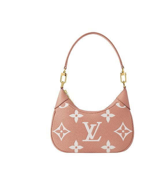 Louis Vuitton Bagatelle Hobo Bag Monogram Empreinte Giant Rose Trianon Pink