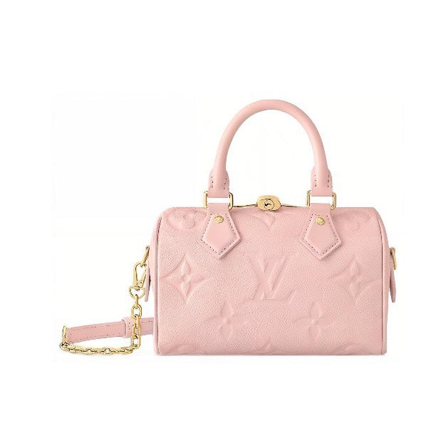 Louis Vuitton Speedy Bandoulière 20 Monogram Empreinte Leather Handbag - Rose Trianon
