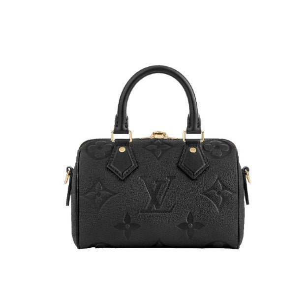 Louis Vuitton Speedy Bandoulière 20 Monogram Empreinte Leather Bag - Noir
