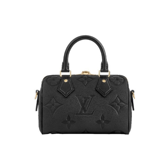 Louis Vuitton Speedy Bandoulière 20 Monogram Empreinte Leather Bag - Noir