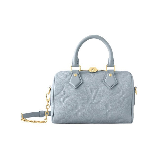 Louis Vuitton Monogram Empreinte Speedy Bandoulière 20 Handbag - Light Blue
