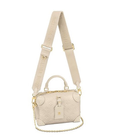 Louis Vuitton Valisette Tresor Mahina Leather Handbag - Creme
