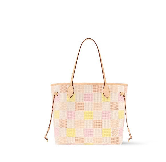 Louis Vuitton Neverfull MM Damier Azur Pastel Checkerboard Tote Bag