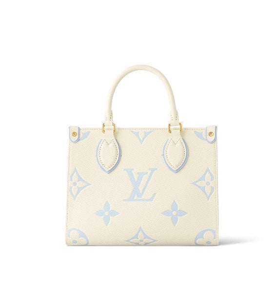 Louis Vuitton OnTheGo PM Monogram Empreinte Bicolor Leather Handbag - Cream/Blue