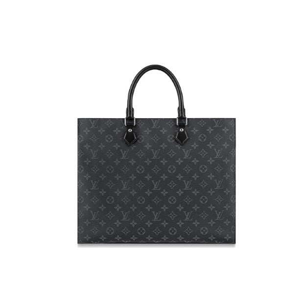 Louis Vuitton Monogram Eclipse Canvas Tote Bag - Black Business Briefcase
