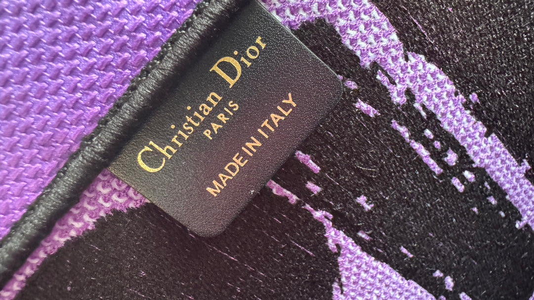 Dior Miss Dior Book Tote Pink and Black Graffiti Embroidered Canvas Bag