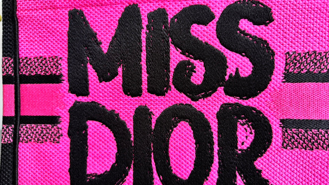 Christian Dior Miss Dior Graffiti Mini Book Tote - Pink and Black Canvas