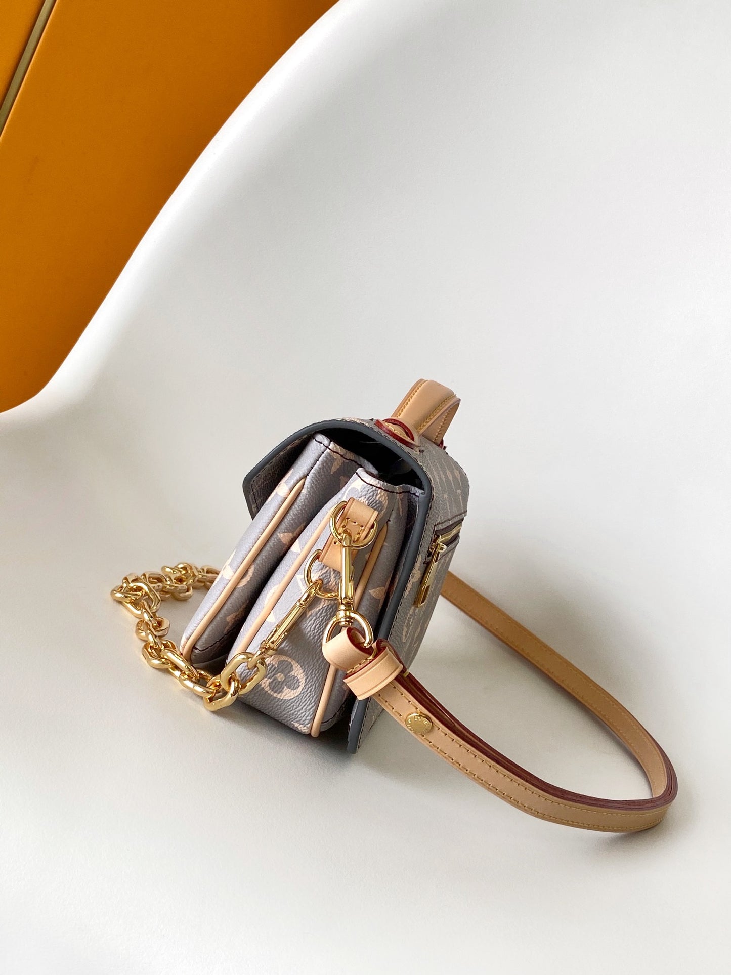 Louis Vuitton Pochette Métis Monogram Empreinte Leather Bag - Grey