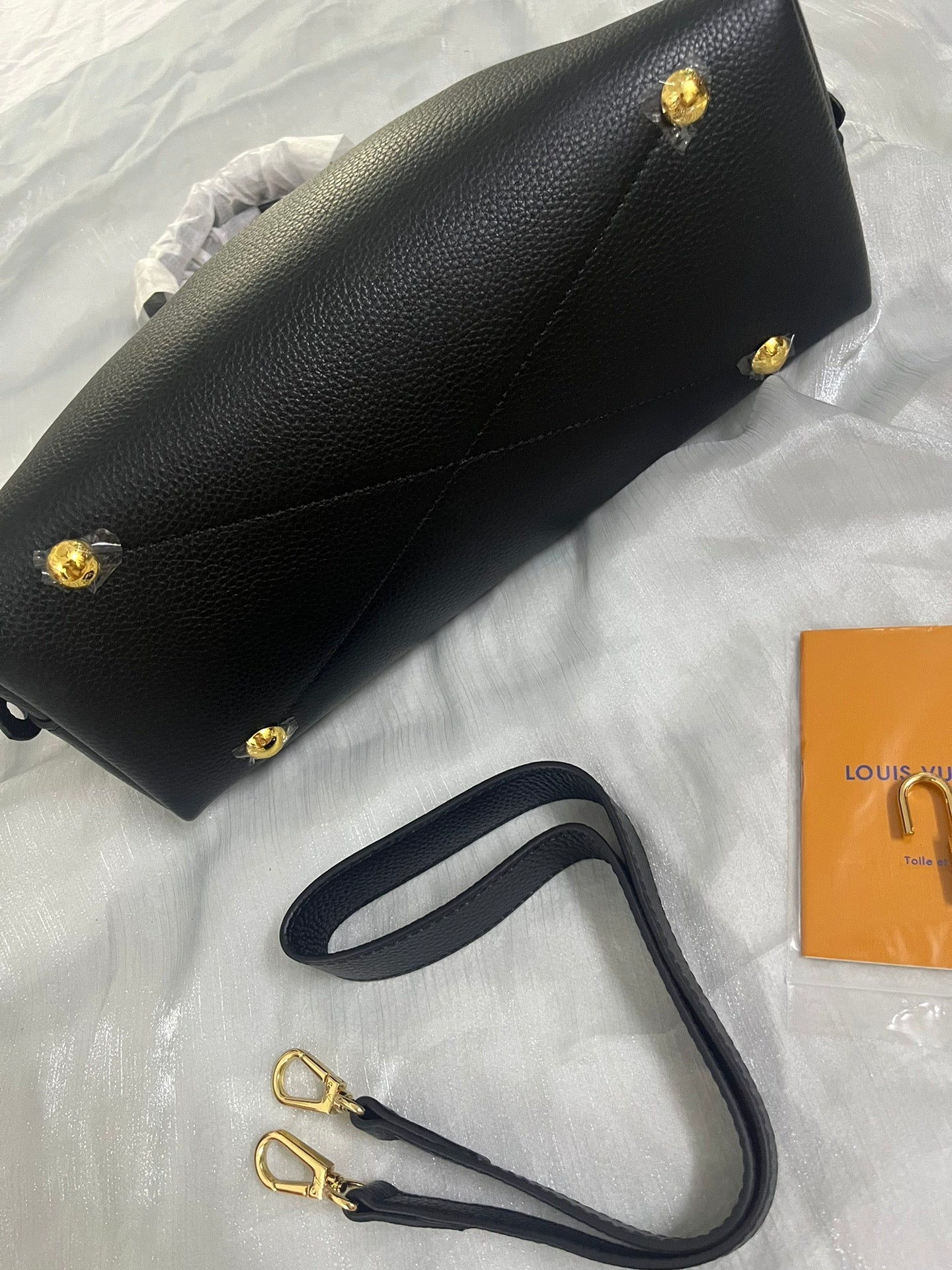 Luxury Black Embossed Leather Top Handle Handbag with Shoulder Strap