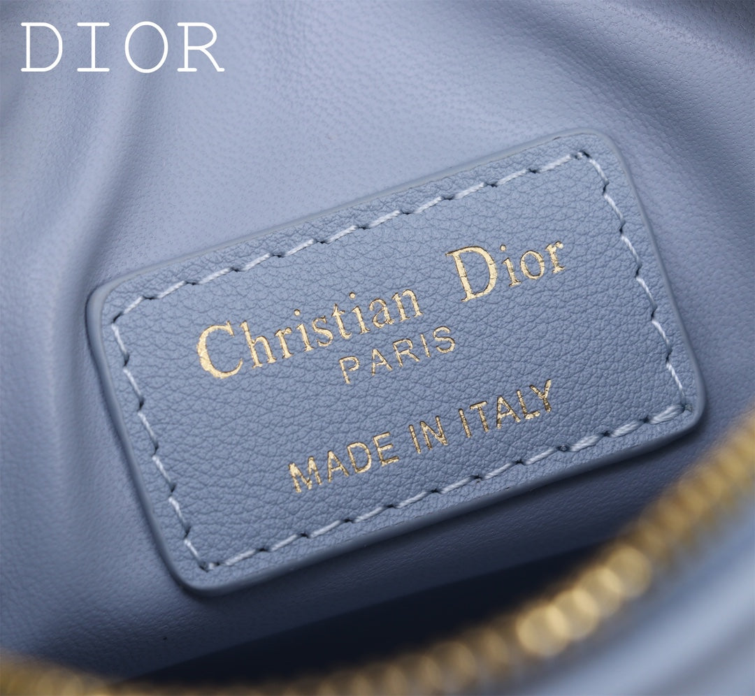 Dior Micro Lady Dior Bag Cloud Blue Cannage Lambskin Top Handle