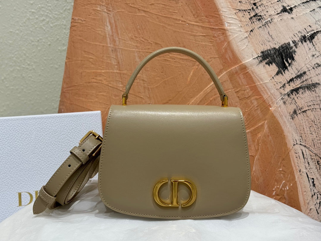 Christian Dior Bobby East-West Bag with Top Handle - Beige Calfskin Leather